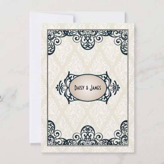 Art Deco Save the Date (Rückseite)