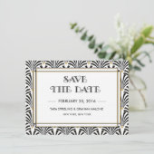 Art Deco Save the Date Einladung (Stehend Vorderseite)