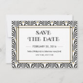 Art Deco Save the Date Einladung (Vorderseite)