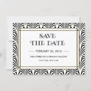 Art Deco Save the Date Einladung
