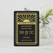 Art Deco Save-the-Date-Einladung Einladung (Stehend Vorderseite)