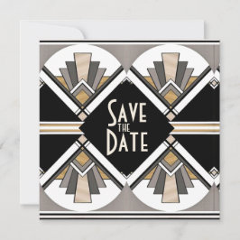 Art Deco Save the Date Flachkarte
