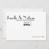 Art Deco Save the Date | Foto Einladung (Rückseite)