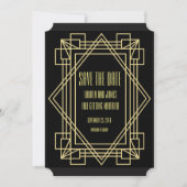Art Deco Save the Date Hochzeit Einladung (Vorderseite)