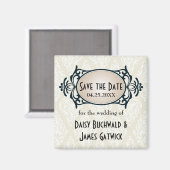 Art Deco Save the Date Magnet (Vorderseite/Rückseite)