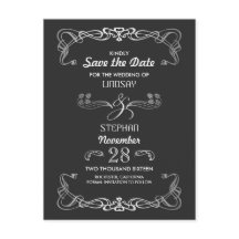 Art Deco Save the Date Vintag