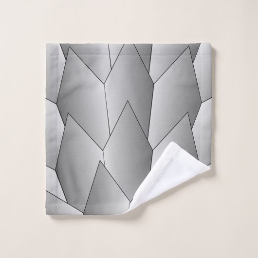 Art Deco Scales Design Grau-Badehandtuch-Set Badhandtuch Set (Waschlappen)
