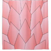 Art Deco Scales Design Rosa Duschvorhang (Vorderseite)