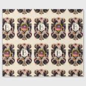 ART DECO SCHAUTY FASHION COSTUMEN DESIGNER MONOGRA GESCHENKPAPIER (Flach)