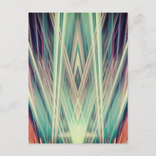 Art Deco Scheinwerfer Muster Postkarte (Vorderseite)