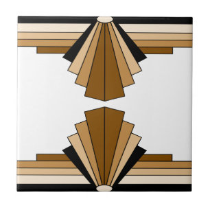 Art Deco Schichten in Beige Fliese