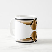 Art Deco Schichten in Beige Kaffeetasse (Vorderseite Links)