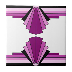 Art Deco Schichten in Rosa Fliese