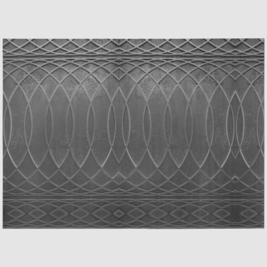 Art Deco Schiefergraues Deko-Tissue Seidenpapier (Vorderseite)