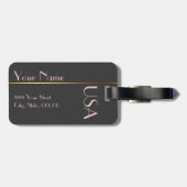 Art Deco Schmiedeeisen 2 Gepäckstück Gepäckanhänger (Rückseite horizontal)