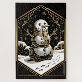 Art Deco Schneemann Puzzle