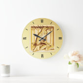 Art Deco Schnitzel Falken - Gold Große Wanduhr (Zuhause)