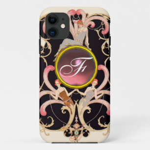 ART DECO SCHÖNHEIT FASHION PINK GEMSTONE MONOGRAMM iPhone 11 HÜLLE