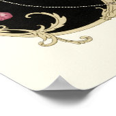 ART DECO SCHÖNHEIT FASHION PINK GEMSTONE MONOGRAMM POSTER (Ecke)