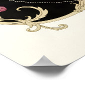 ART DECO SCHÖNHEIT FASHION PINK GEMSTONE MONOGRAMM POSTER (Ecke)
