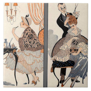 Art Deco Schönheit  Fliese