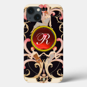 ART DECO SCHÖNHEIT MODE ROTER RUBIN-EDELSTEIN MONO Case-Mate iPhone HÜLLE