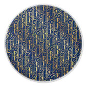 Art-Deco-Schubladen und Kabinettbügel Keramikknauf (Vorderseite)