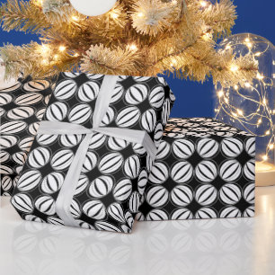 Art Deco Schwarz und Weiß Geschenkpapier