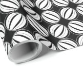 Art Deco Schwarz und Weiß Geschenkpapier (Rolleneckpunkt)