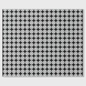 Art Deco Schwarz und Weiß Geschenkpapier (Flach)