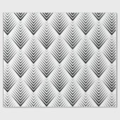 Art Deco Schwarz-weiß Elegante Geschenkpapier (Flach)