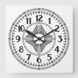 Art Deco schwarz weiß klassische runde Wanduhr