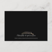 Art Deco Schwarz-weiß Medallion Hochzeitsempfang Begleitkarte (Rückseite)