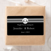 Art Deco Schwarz-weiß Medallion Wasserflasche (Insitu)