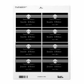 Art Deco Schwarz-weiß Medallion Wasserflasche (Vorne)