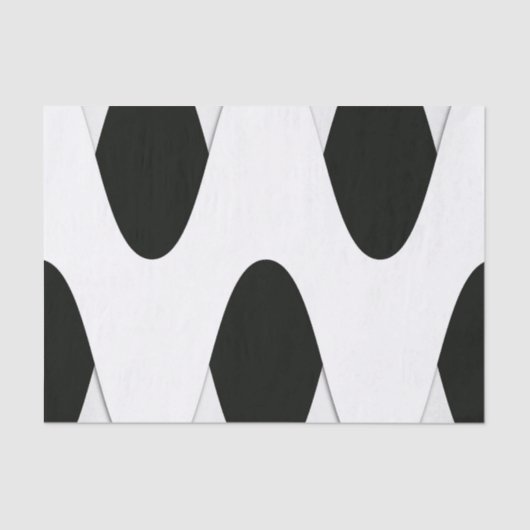 Art Deco Schwarz-Weiß Seidenpapier (Vorderseite)