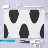 Art Deco Schwarz-Weiß Seidenpapier (Handwerk)