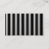 Art Deco Schwarz-weiß Stripe Wedding Platzkarten (Rückseite)