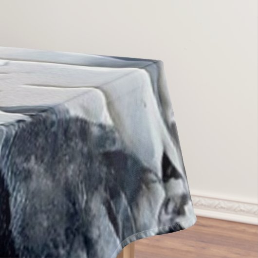 Art Deco Schwarz-Weiß-Tablette Tischdecke (Beispiel)