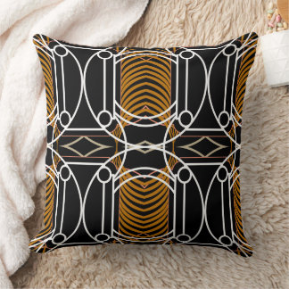 Art Deco Schwarz-Weiß-Vintages Kissen