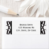 Art Deco Schwarz-weiße Hochzeitsadressen (Insitu)