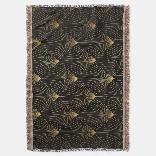 Art Deco: Schwarze Gold Elegance. Decke (Vorderseite Vertikal)