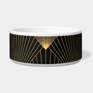 Art Deco: Schwarze Gold Elegance. Napf