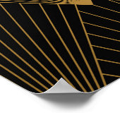 Art Deco: Schwarze Gold Elegance. Poster (Ecke)