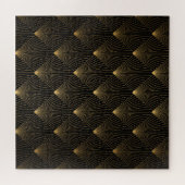Art Deco: Schwarze Gold Elegance. Puzzle (Horizontal)