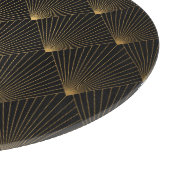 Art Deco: Schwarze Gold Elegance. Schneidebrett (Ecke)