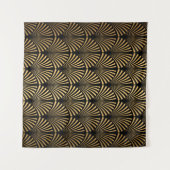 Art Déco: Schwarze Goldskala. Wandteppich (Vorderseite (Horizontal))