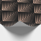 Art Deco Schwarze Rose Geschenkpapier (Ecke)