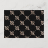 Art Deco | Schwarzer Kupferstich RSVP Karte (Rückseite)