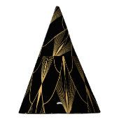 Art Deco: Schwarzes Gold Nahtloser Luxus Partyhütchen (Rechts)